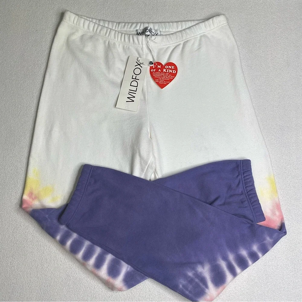 Wildfox Women's Knox Jogger Sweatpants 'Edelweiss Wash' Size (M) Medium NEW - Picture 4 of 11